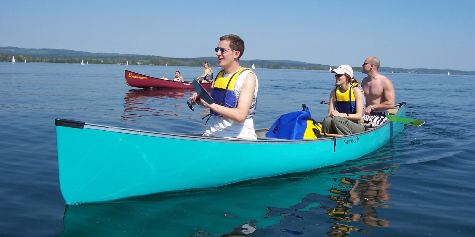 Kanufahren am Bodensee, Schweiz, Österreich, Deutschland